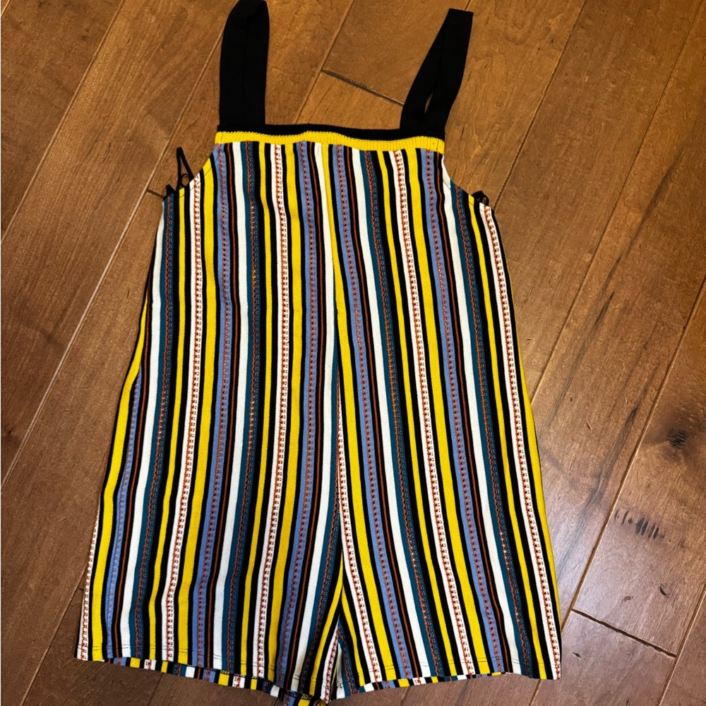 Zara Striped Knit Cotton Romper | Size M | EUC